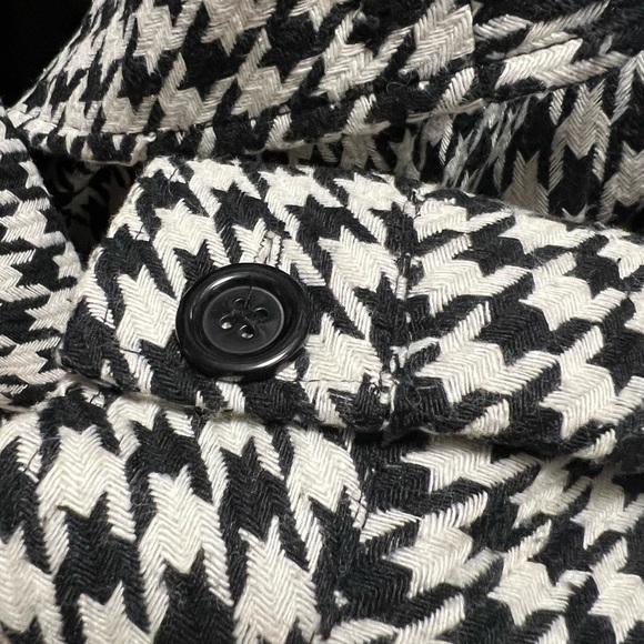 OPEN Front Belted Houndstooth Blazer Jacket - Picture 5 of 6